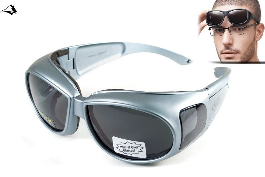 Окуляри захисні з ущільнювачем Global Vision Outfitter Metallic (gray) Anti-Fog, чорні в сірій оправі 1АУТФ-ц20 фото