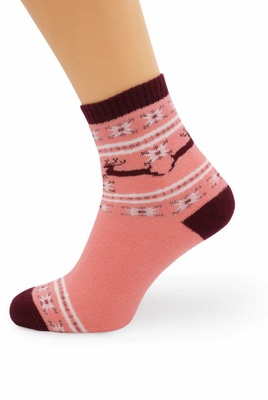 Шкарпетки махрові жіночі, ТМ "Leostep", персиковий, 35-37 4002114625 фото