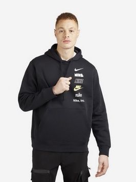 Кофта мужская Nike M Nk Club+ Bb Po Hoodie Mlogo Flc, черный, M DX0783-010 фото