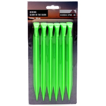 Кілочки High Peak Glow in the Dark ABS Peg 20 см 6 шт. Luminous Green (42202) SVA929003 фото