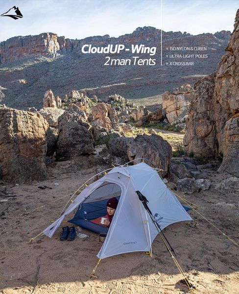Намет Naturehike CloudUP-Wing 2 (2-х місний) 15D nylon NH19ZP083 Grey VG6927595743430 фото