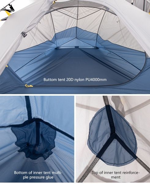 Намет Naturehike CloudUP-Wing 2 (2-х місний) 15D nylon NH19ZP083 Grey VG6927595743430 фото