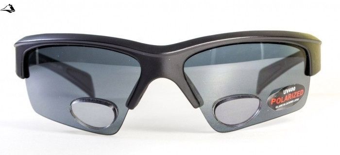 Окуляри біфокальні поляризаційні BluWater Bifocal-2 (+3.0) Polarized (gray) (чорна біфокальна лінза з діоптріями) 4БИФ2-20П30 фото