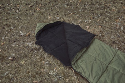 Спальний мішок з флісом ЗИМА (ковдра з капюшоном), 220*100см, Хакі FS1807084 фото