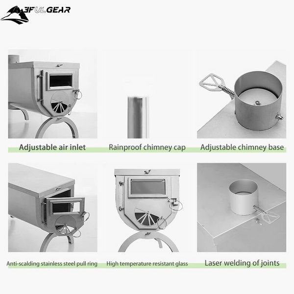 Піч дров'яна 3F Ul Gear Wood stove steel VG697091990814 фото
