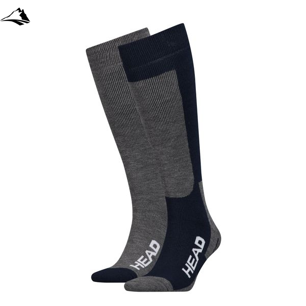Набір шкарпеток гірськолижних Head Unisex Ski Kneehigh 2-pack, синій, 39-42 SS27968-39-42 фото