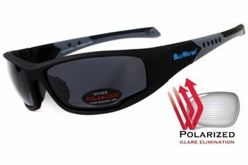 Окуляри поляризаційні BluWater Daytona-3 Polarized (gray), сірі в чорно-сірій оправі 4ДЕЙТ3-20П фото