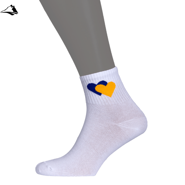 Шкарпетки Жовто-блакитні серця, білий, 36-40 CT6661 фото