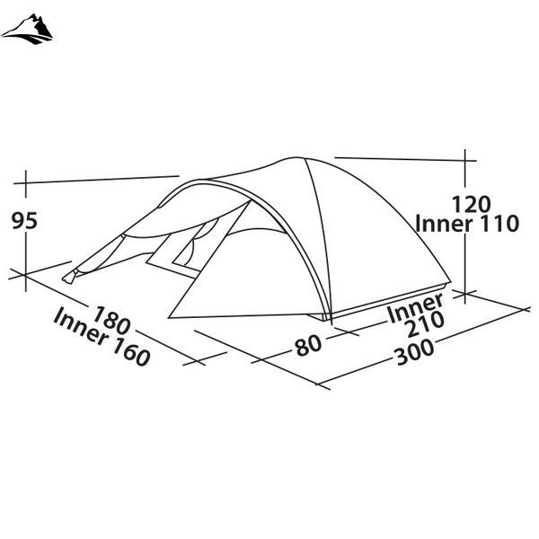 Намет тримісний Easy Camp Quasar 300 Rustic Green (120395) SVA929023 фото