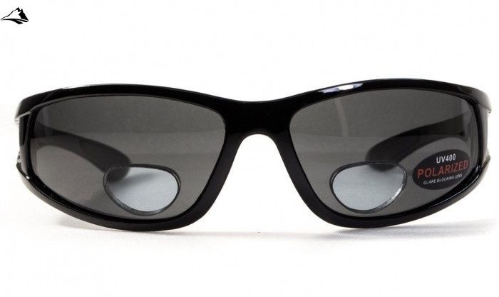 Окуляри біфокальні поляризаційні BluWater Bifocal-3 (+2.0) Polarized (gray) (чорна біфокальна лінза з діоптріями) 4БИФ3-20П20 фото