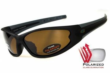 Окуляри поляризаційні BluWater Daytona-4 Polarized (brown) коричневі з сірими дужками 4ДЕЙТ4-50П фото