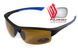 Окуляри поляризаційні BluWater Daytona-1 Polarized (brown) коричневі в чорно-синій оправі 4ДЕЙТ1-Г50П фото 1