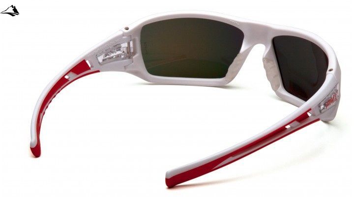 Окуляри захисні Pyramex Velar White (sky red mirror) дзеркальні червоні в білій оправі 2ВЕЛАР-Б91 фото