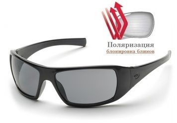 Окуляри поляризаційні (захисні) Pyramex Goliath Polarized (gray) чорні 2ГОЛИ-20П фото