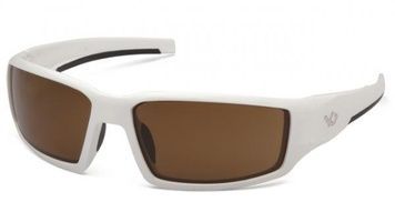 Окуляри захисні Venture Gear Pagosa White (bronze) Anti-Fog, коричневі в білій оправі 3ПАГО-Б50 фото
