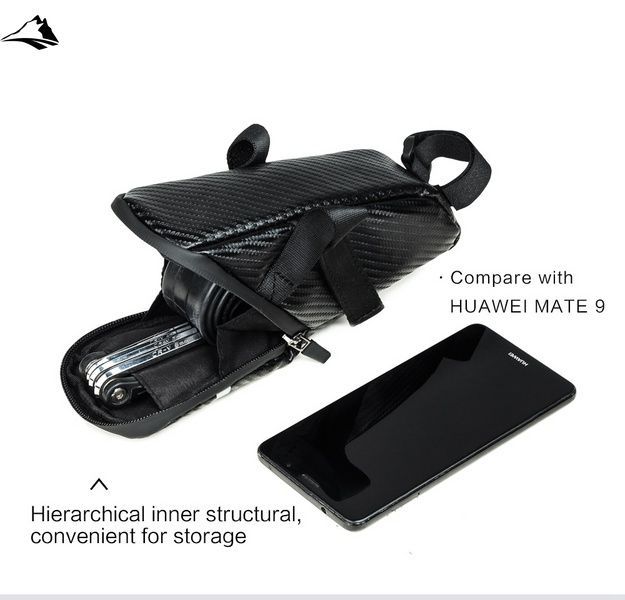Велосумка підсідельна Rhinowalk 1л RK18558 Matte Black VGRW189 фото
