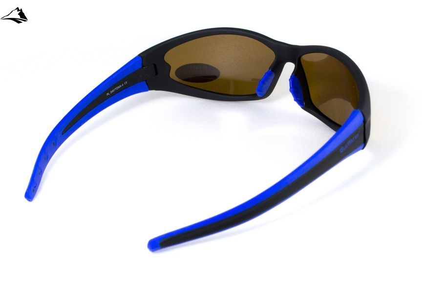 Окуляри поляризаційні BluWater Daytona-4 Polarized (brown) коричневі з синіми дужками 4ДЕЙТ4-Г50П фото