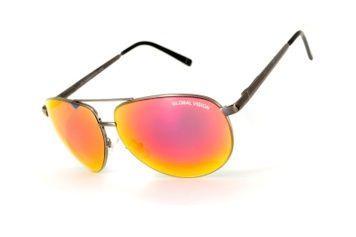 Окуляри захисні Global Vision Aviator-4 (G-Tech&trade; red), червоні дзеркальні лінзи 1АВИА4-95 фото