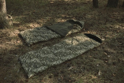 Спальний мішок з флісом ЗИМА (ковдра з капюшоном), 220*100см, Піксель FS1794823 фото