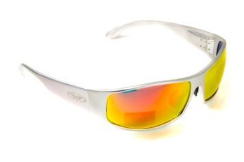 Окуляри захисні Global Vision Bad-Ass-1 Silver (G-Tech&trade; red) дзеркальні червоні в сріблястій металевій оправі 1БЕД1-СМ91 фото