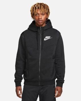 Кофта мужская Nike Sportswear Hybrid Full-Zip Fleece Hoodie, черный, M DO7228-010 фото