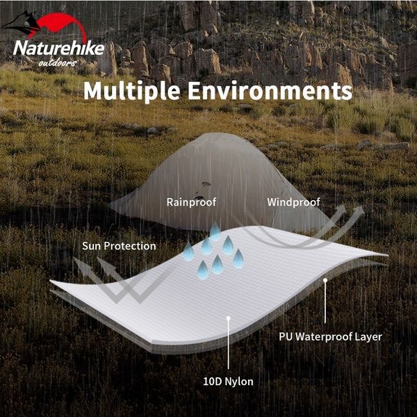 Намет Naturehike Cloud UP II Superlight (2-місний) 10D silicon NH19ZP017 grey/yellow VG6927595728147 фото