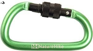 Карабін багатофункціональний з муфтою Naturehike D-type 80 мм NH15A008-D Green VG6927595701614 фото