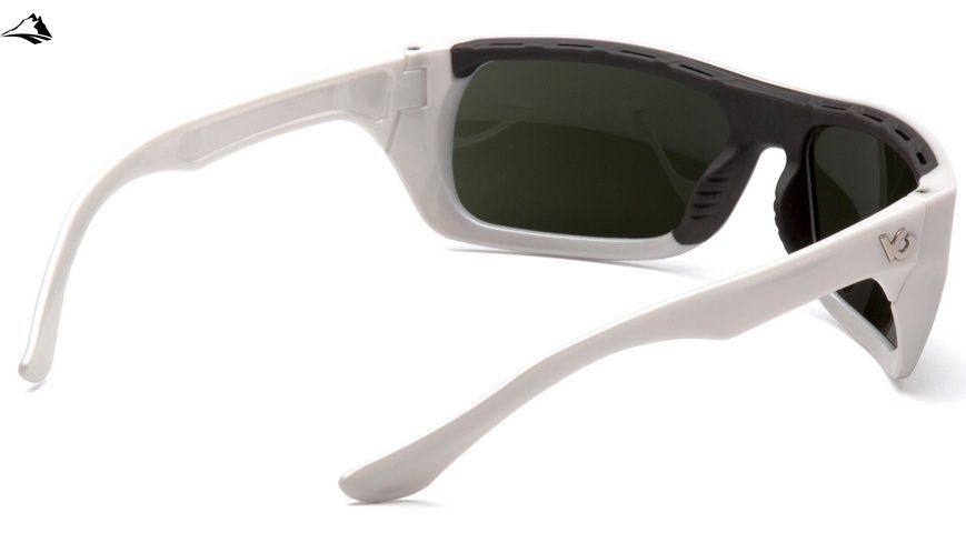 Окуляри захисні Venture Gear Vallejo White (forest gray) Anti-Fog, сіро-зелені в білій оправі VG-VALLW-GR1 фото