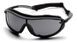 Окуляри захисні з ущільнювачем Pyramex XS3 Plus (gray) Anti-Fog, чорні 2ХС3-20П фото 1